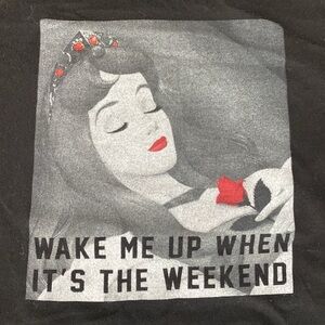 Disney Parks Sleeping Beauty Black Cotton Tank Top Small